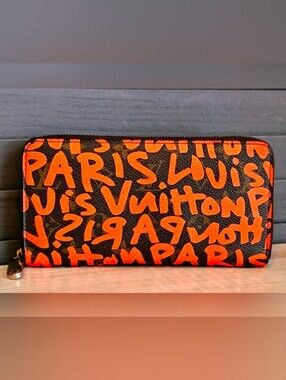 Authentic LOUIS VUITTON Sprouse Graffiti Zippy Long Wallet - 🍊